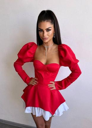 Платье с чашечками и элементами корсета 8