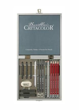 Набор для графики silver box 17шт cretacolor