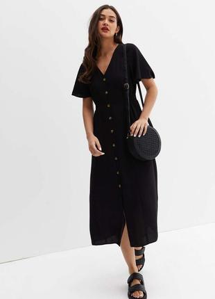 Чорна красива натуральна сукня new look