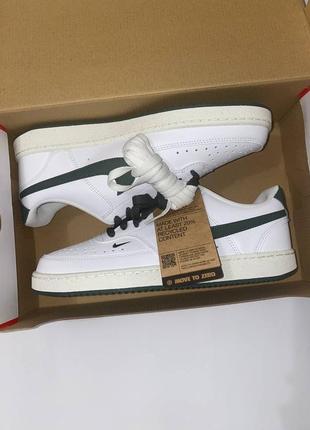 Кроссовки nike court vision lo цвет зеленый/белый (оригинал)