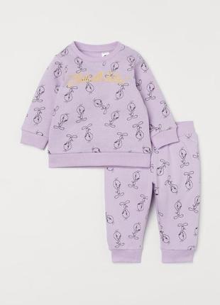 Костюм спортивний комплект кофта світшот штани  для дівчинки h&m оригінал