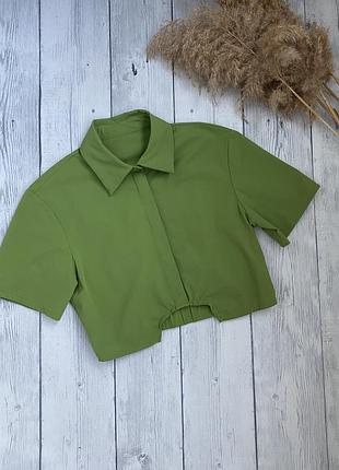 Новый топ, укороченная рубашка m/l (38/40)