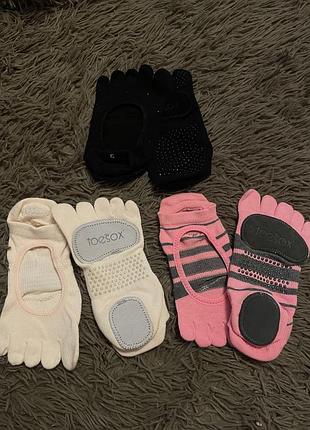 Носки для хореографии, йоги, пилатеса, танцев toesox ht plie sweet pea размер s