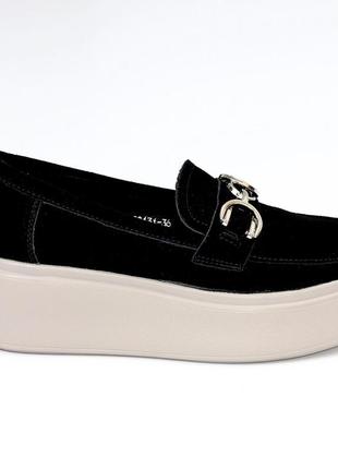 Лоферы, мокасины женские, натуральная замша