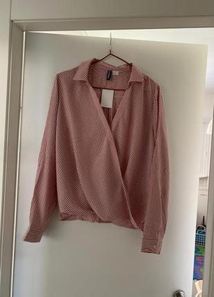 Новая стильная блуза из вискозы h&m в полоску