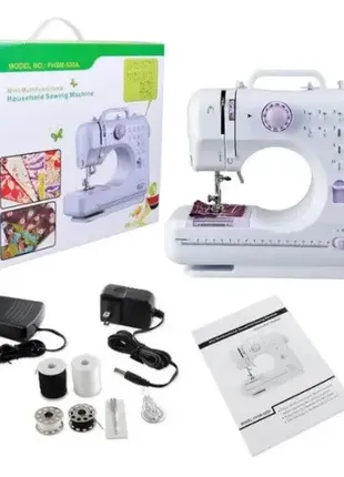 Швейная машинка с оверлоком digital sewing machine fhsm-505a pro 12 в 1