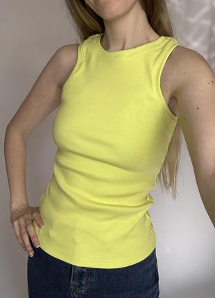 Майка в рубчик базовый топ американка плотная не просвечивает бабовна с м украинское производство