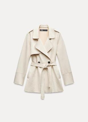 Zara тренч зі штучної замші