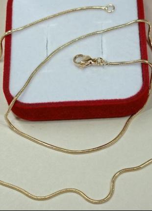 Очень красивая, нежная, позолоченная цепочка, плетение снейк🥰🥰🥰