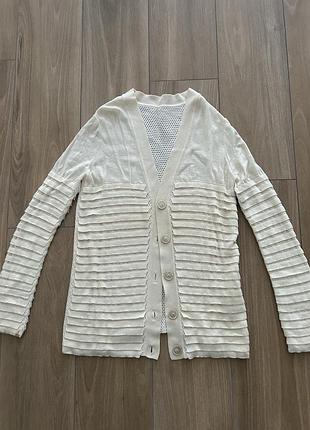 Вовняний кардиган з імітацією ялинки від sonia rykiel