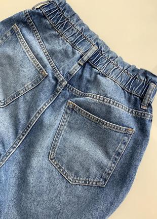 H&m джинсы с высокой посадкой на резинке10 фото