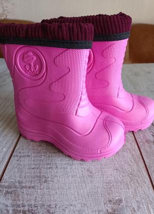 Чоботи з піни для дівчинки рожеві