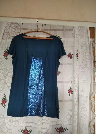 Супер блуза зеленого кольору р.18"m&co"97%віскоза,3%ел-н.