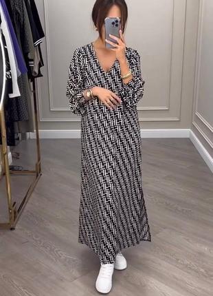 Сукня міді максі у стилі фенді fendi макси