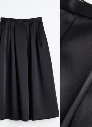 Юбка со складками из плотного атласа h&m 44/175/84 cm