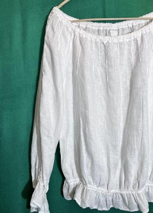 Блуза из натурального, мелированного льна, made in italy.2 фото