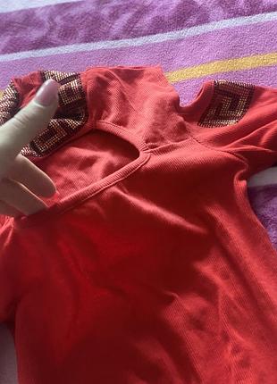 Лонгслив красный s/m 5