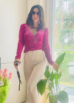 Велюровая блузка