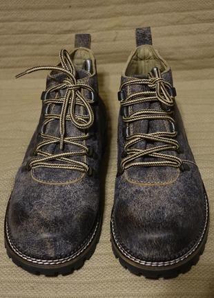 Очень оригинальные полностью кожаные ботинки stonerock германия 41 р.( 26,5 см.)