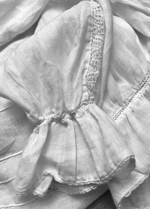 Блуза из натурального, мелированного льна, made in italy.8 фото