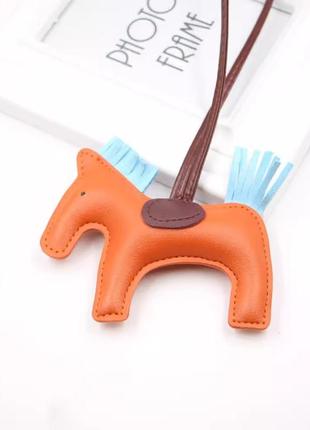Брелок-підвіска в стилі hermes  поні на сумку або підвіс в авто помаранчевий
