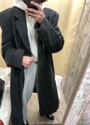 Пальто шерстяное оверсайз