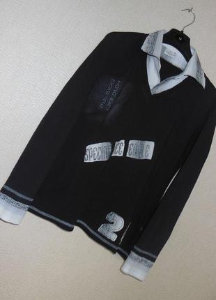 Стильная рубашка-футболка стретч-коттон doramafi (турция) р. s-m