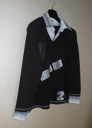 Стильная рубашка-футболка стретч-коттон doramafi (турция) р. s-m