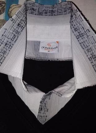 Стильная рубашка-футболка стретч-коттон doramafi (турция) р. s-m