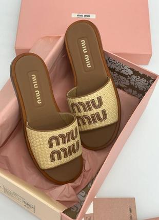 Шлепанцы miu muu