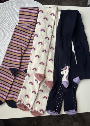 Колготи на дівчинку 11/12 років, набір колгот