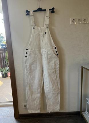 Джинсы, комбинезон, белые джинсы, женский комбинезон2 фото