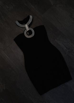 Бандажное платье камней стразы