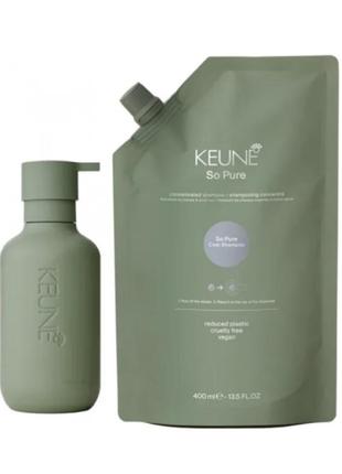 Рефіл, шампунь keune so pure cool shampoo, для підтримки холодних відтінків keune so pure cool shampoo 350 мл