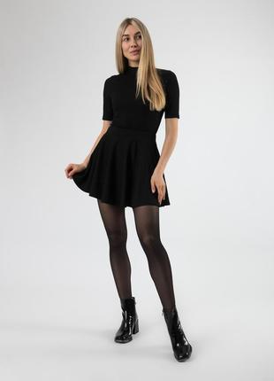 Ботильйони жіночі демісезонні чорні фактурні 1775б