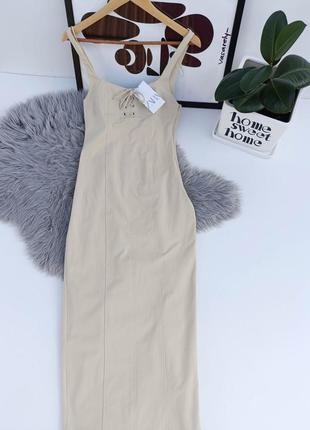 Сукня міді  з перехрещеними шнурками від zara, розмір s