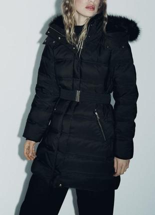 Пальто пуховик zara