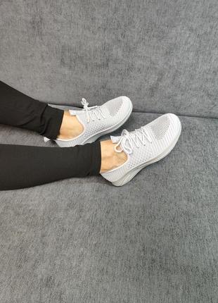 Жіночі текстильні кросівки мокасини сірі9 фото
