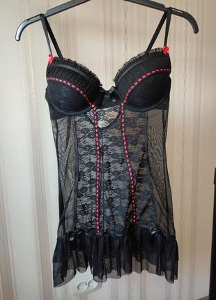 Черный пеньюар censored 75а