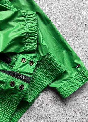 Tommy hilfiger denim full zip green jacket pockets logo streetwear casual куртка8 фото