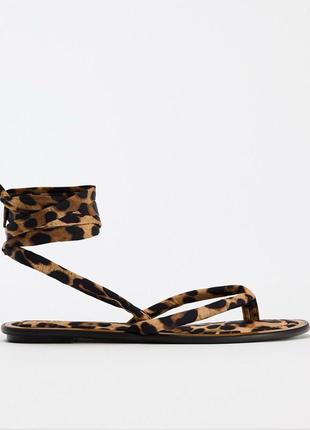 Леопардовые сандалии zara <unk> 36 размер [23,5 см] 🤩😍!
