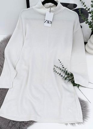 Короткое мягкое платье от zara, размер м