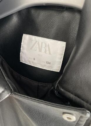 Косуха куртка для девочки кожаная zara2 фото