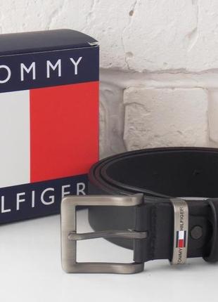 Мужской кожаный ремень tommy hilfiger универсальный