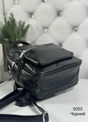 Женский шикарный и качественный рюкзак сумка для девушек черный5 фото