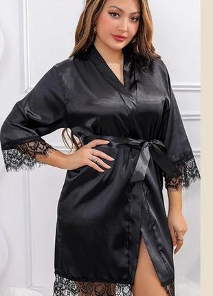 Халат жіночий женский халати шовковий домашній