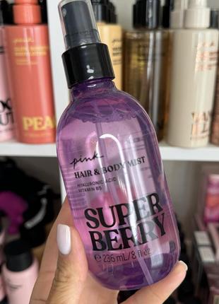 Спрей міст  для тіла super  berry від victoria's secret pink1 фото