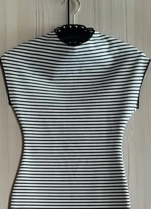 Структурированное трикотажное платье в полоску из новых коллекций от zara7 фото