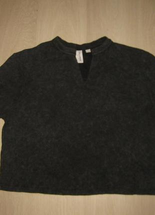 M-l, укороченная вареная футболка collusion asos черного цвета