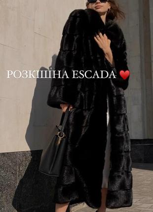 Ексклюзив 🔥❗️неперевершена норкова шуба escada nafa максі довжина 140 см р.46-522 фото